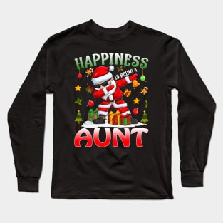 Happiness Is Being A Aunt Santa Christmas Long Sleeve T-Shirt